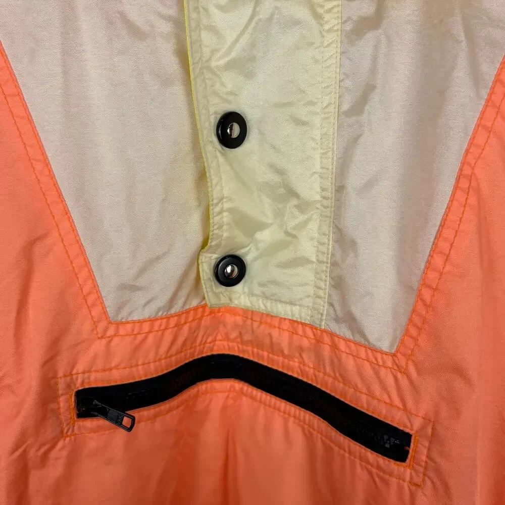 80s Vintage White Stag Skiwear Colorful Neon Windbreaker Rain Jacket Retro M